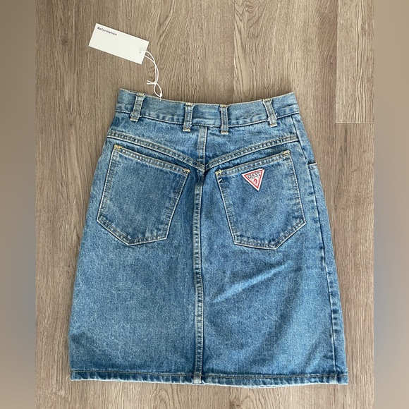 Reformation Vintage Guess Denim skirt size 0 - Picture 3 of 3